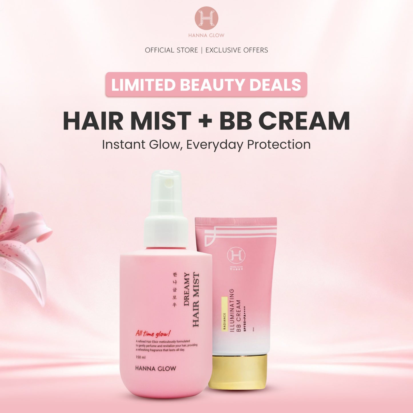 RADIANT GLOW KIT – Hair Mist + BB Cream