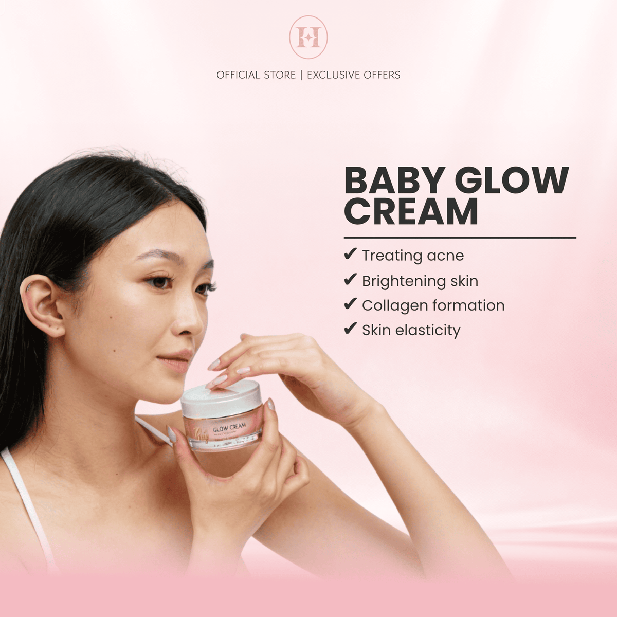 Hanna Glow Travel Glow Set | 4in1 Skincare Kit Essence + Gold Ampoule + BB Cream + Baby Glow + FREE Travel Bag