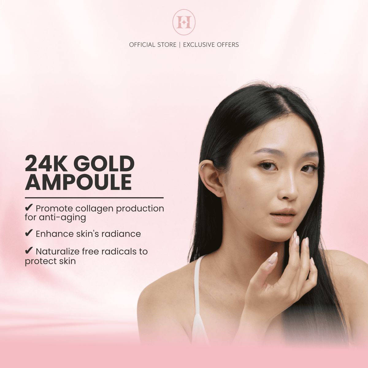 Hanna Glow Travel Glow Set | 4in1 Skincare Kit Essence + Gold Ampoule + BB Cream + Baby Glow + FREE Travel Bag