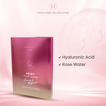 Hanna Glow Full Set Skincare 5 Produk - Gold Ampoule Royal Essence BB Cream Baby Glow Cream Dewy Face Mask