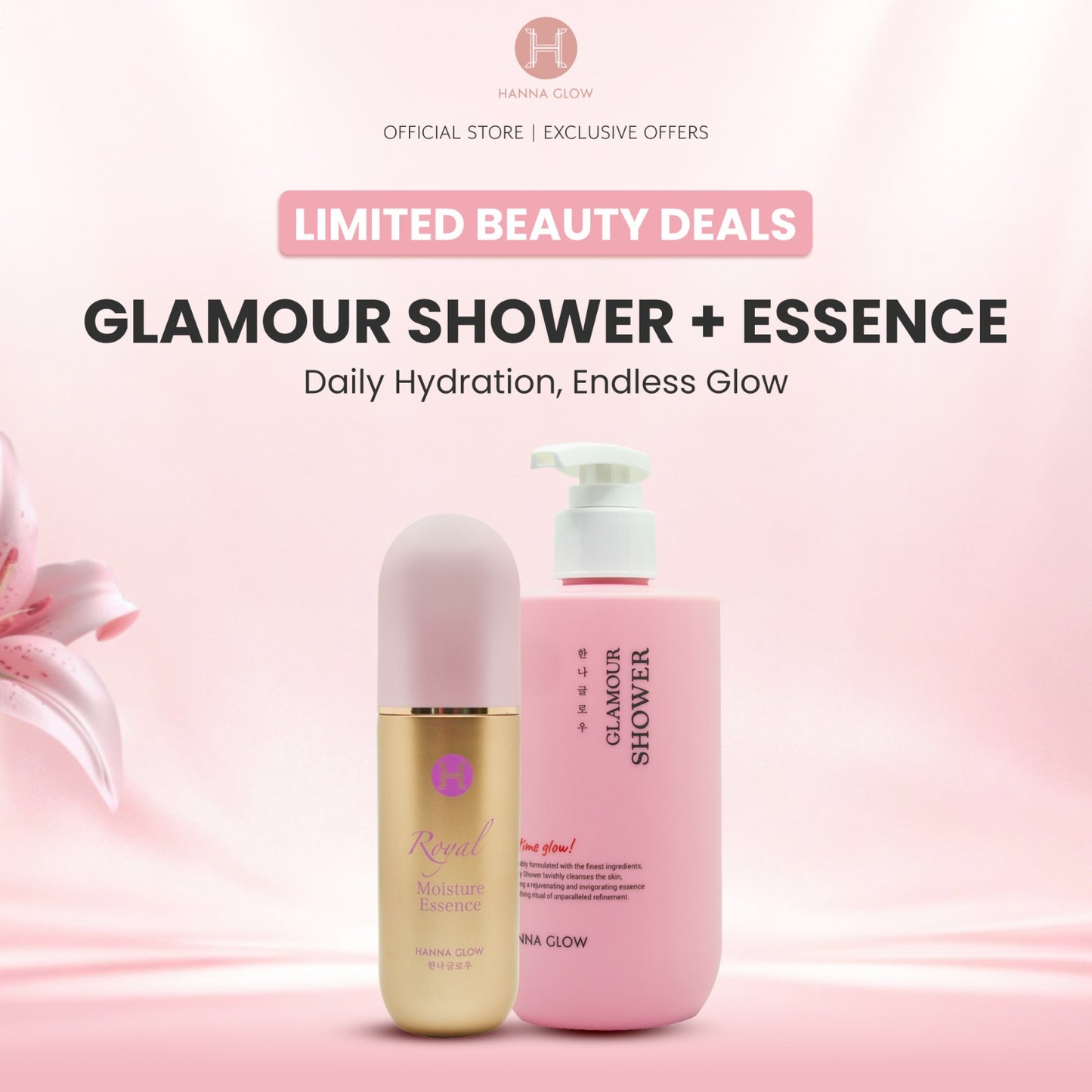 DAILY GLOW KIT – Glamour Shower + Moisture Essence 100ml