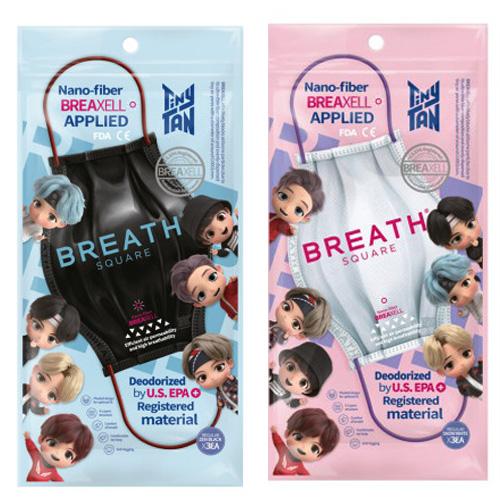 BREATH Tiny Tan Square Mask 1 Pack (3 Pcs)